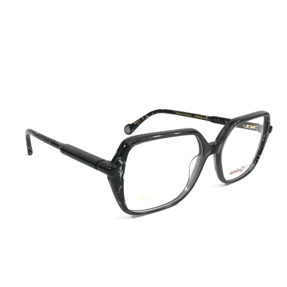 Etnia Barcelona Eyeglasses Frames SIMA BK Black White Marble Gray 52-15-138